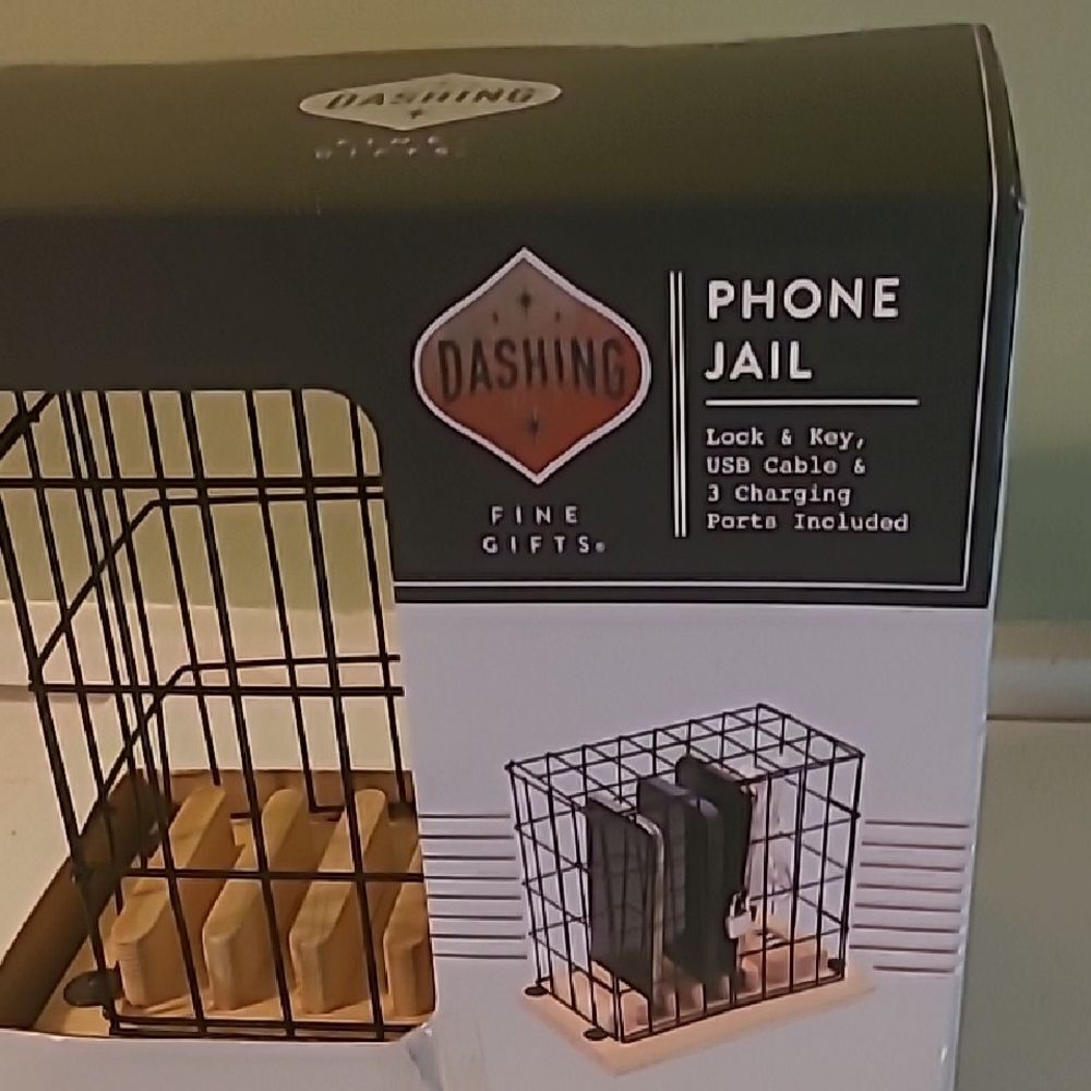 Phone Jail with Lock & Key - Black